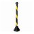PEDESTAL PLASTICO ZEBRADO PRETO E AMARELO 90CM PLASTCOR - Imagem 1