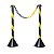 PEDESTAL PLASTICO ZEBRADO PRETO E AMARELO 90CM PLASTCOR - Imagem 2