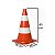 CONE RIGIDO DE SINALIZAÇÃO LARANJA E BRANCO PLASTCOR - Imagem 3