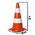 CONE RIGIDO DE SINALIZAÇÃO LARANJA E BRANCO PLASTCOR - Imagem 2