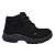 Bota Botina De Segurança Amarrar Nobuck Preto Com Bico Pvc - Imagem 1