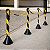 KIT PEDESTAL 90CM E CORRENTE ZEBRADA PRETA AMARELA 6MTS - Imagem 3