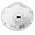RESPIRADOR PFF2 COM VALVULA CONCHA 3M BRANCO CA5657 - Imagem 1