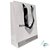 Sacola de Papel Personalizadas Branco Alças de Cetim tamanho 27X20X08cm kit com 10 unidades - Imagem 2