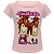 Camiseta blusa rosa Infantil menina roblox julia minegirl personalizada com seu nome - Imagem 1
