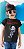 Camiseta blusa preta Infantil bandas marilyn manson Kids - Imagem 3