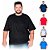 Kit Com 5 Camisetas Plus Size 100% Poliéster Cores Variadas - Imagem 1