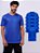 Kit Com 5 Camisetas Azul Royal 100% Poliéster - Imagem 1