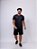 Kit 10 Camisetas Básica Masculina 100% Poliéster Uso Casual Preto - Imagem 2