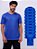 Kit Com 10 Camisetas Lisas Básicas 100% Poliester Azul Royal - Imagem 1