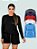 Kit Com 5 Camisetas Lisa Manga Longa Proteção UV Feminina Coloridas - Imagem 1
