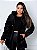 Jaqueta ParKa Feminina Dupla Face Nylon/Peluciada Preto - Imagem 4