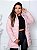 Jaqueta ParKa Feminina Dupla Face Nylon/Peluciada Rosa - Imagem 1
