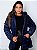 Jaqueta ParKa Feminina Dupla Face Nylon/Peluciada Azul - Imagem 6