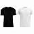 Kit Com 2 Camisetas Básicas Poliéster Masculina Black White - Imagem 3