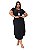 Vestido Camiseta Maxi Longo com Fendas Plus Size - Imagem 1