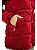 Jaqueta Feminina Parka Veludo/Peluciada Com Capuz Vermelho - Imagem 5