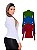 Kit 3 Blusas Femininas Manga Longa Gola Alta Colorido - Imagem 1