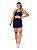 Conjunto Academia Fitness Top Alcinha com Bojo Short Marinho - Imagem 1