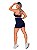 Conjunto Academia Fitness Top Alcinha com Bojo Short Marinho - Imagem 4