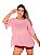 Blusa Tule Feminina Fitness Academia Manga Curta Rose - Imagem 2
