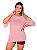 Blusa Tule Feminina Fitness Academia Manga Curta Rose - Imagem 1