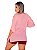 Blusa Tule Feminina Fitness Academia Manga Curta Rose - Imagem 4
