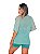 Blusa Tule Feminina Fitness Academia Manga Curta Verde - Imagem 4