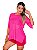 Blusa Tule Feminina Fitness Academia Manga Curta Rosa Pink - Imagem 2