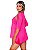 Blusa Tule Feminina Fitness Academia Manga Curta Rosa Pink - Imagem 3