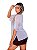 Blusa Tule Feminina Fitness Academia Manga Curta Branco - Imagem 3