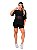 Blusa Tule Feminina Fitness Academia Manga Curta Preto - Imagem 6