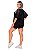 Blusa Tule Feminina Fitness Academia Manga Curta Preto - Imagem 4