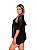 Blusa Tule Feminina Fitness Academia Manga Curta Preto - Imagem 3