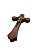 CRUCIFIXO MADEIRA FLOR PEQ 09CM - Imagem 1