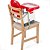 Cadeira de Refeição Infanti Portatil Mila de Facil Transporte Ajuste de Altura e Cinto de 5 pontas - Vermelho - IMP91112 - Imagem 7