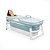 Banheira Baby Pil Ofurô Dobravel e Resistente com Controle de Temperatura - Azul - BNXGA - Imagem 4