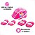 Kit de Proteção Multikids Infantil Princesas +3 Anos Capacete, Joelheiras e Cotoveleiras - Rosa - BR1158 - Imagem 4