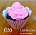 12 SAIA PARA CUPCAKE LISTRAS ROSA/MARROM 12.28 (NC TOYS CUPCAKE) - Imagem 1