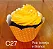 12 SAIA PARA CUPCAKE POÁ LARANJA/BRANCO 12.27 (NC TOYS CUPCAKE) - Imagem 1