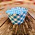 12 SAIA PARA CUPCAKE XADREZ AZUL/BRANCO (LADO 1,2) 28.2 (NC TOYS CUPCAKE) - Imagem 1