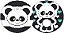 16 Adesivo Etiqueta Para Festa Panda 5Cm 69.5 ( Nc Toys Etiqueta) - Imagem 1