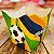 10 Cachepo Festa Futebol Brasil 9X9X7 cm Vaso Decoração 66.1 (Nc Toys Cachepo) - Imagem 2