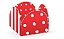50 Forminhas Listras Poá Vermelho/Branco Para Doces 4 Pétalas 3,3X3,3X2,2  10.31 (Nc Toys Simples) - Imagem 1