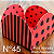 50 Forminhas Listras Poá Vermelho/Preto Para Doces 4 Pétalas 3,3X3,3X2,2 10.32 (Nc Toys Simples) - Imagem 1