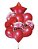 Kit Com 10 Peças De Balão Buque Latex E Metalizado Vermelho (Ex) - Imagem 1