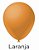 50 Balão Laranja Liso Festa N°7 Pera Pic Pic - Imagem 1