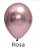 25 Balão Rosa Platinado Redondo N°9 Pic Pic - Imagem 1