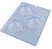 Forma Bwb Bolas Enfeite De Natal 3 Partes C/ Silicone 140G Cod-155 (Bwb Especial) - Imagem 2