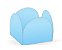 50 Forminhas Azul Claro Para Doces 4 Pétalas Mini 3X3X2 Cm 70.6  (Nc Toys) - Imagem 1